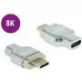 DeLOCK - Thunderbolt / USB-C-Adapter - USB-C (M) magnetisch auf USB-C (W) - USB 3.2 Gen 2 / Thunderbolt 3 4,5 A - 8K-Unterstützung - Silber (66433)