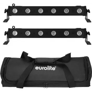 LED-Bar-Set EUROLITE 2x LED BAR-6 QCL RGBW mit Softbag