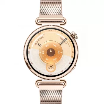 Smartwatch HUAWEI WATCH GT6 1,32 Zoll AMOLED, 41 mm, Edelstahl, Gold, Milanese-Armband, IP69, 14-Tage-Batterie