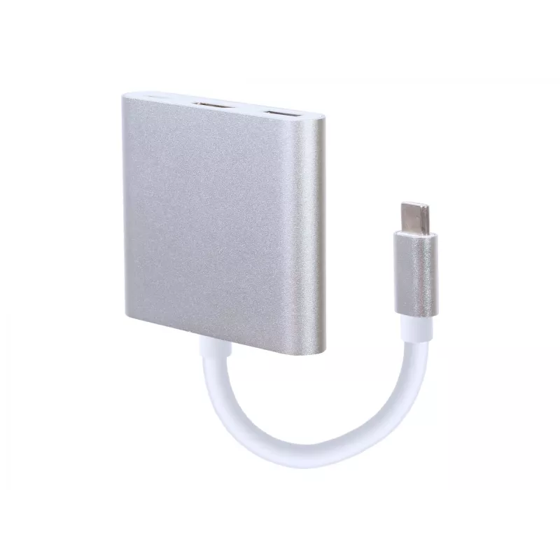 USB-Grafikadapter GEMBIRD A-CM-HDMIF-02-SV, HDMI-Ausgang, bis zu 3840×2160, silber, 58,5×51×11,6 mm
