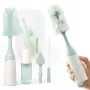 Momcozy PUSH-PRESS Design Flaschenbürsten-Set Grün