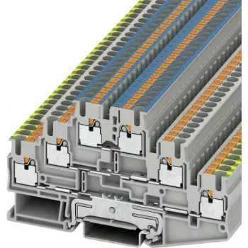 Phoenix Contact Push-In-Dreistockklemme PT PT 2,5-PE/L/N Grau Inhalt: 1 Stk. (3210538)