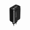 Ladegerät CANYON OnCharge 65RC mit integriertem USB-C-Kabel, 65 W, 1x PD, 1x QC, EU-Stecker, Schwarz
