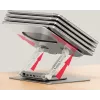 Laptopständer Unitek D1109B01 — verstellbarer Aluminiumständer mit abnehmbarem USB‑C HDMI 4K PD 100W, 2x USB‑A, RJ‑45, für bis zu 17 Zoll