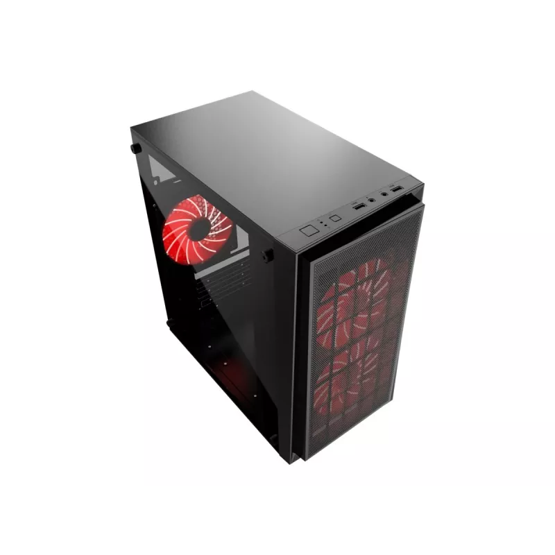 GEMBIRD CCC-FORNAX-950R Gaming-Design PC-Gehäuse 3 x 12 cm Lüfter rot