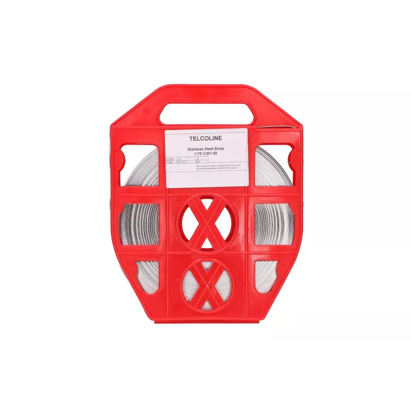 Extralink SS201 Edelstahlband 0,7 mm zur Montage an Strommasten, 10 mm x 0,7 mm, 50 m
