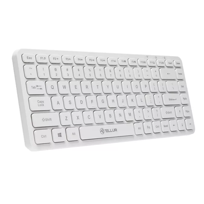 Kabellose Tastatur Tellur TLL491241 Mini Weiß — kompaktes Layout, kabellose Verbindung