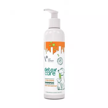 Katzenshampoo VETEXPERT Detox Care Vitalizing 250 ml — nährendes Shampoo für ausgewachsene Katzen, alle Fellarten