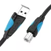 USB 2.0 A auf USB-B Kabel Vention VAS-A16-B500, 5 m, schwarz, Stecker-Stecker, 480 Mbit/s