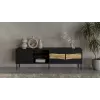 TV-Unterschrank cama meble INSERTO 3D1W 190x40x62 cm schwarz mit LED