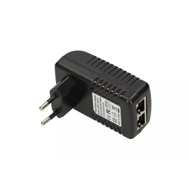 PoE-Netzteil Extralink POE-24-12W 24V 0,5A 12W Indoor-Wandstecker, schwarz