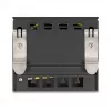 DELOCK Blindabdeckung 4-Port für Keystone-RJ-Module, schwarz, Metall – Tisch-/Wand-/Hutschienenmontage