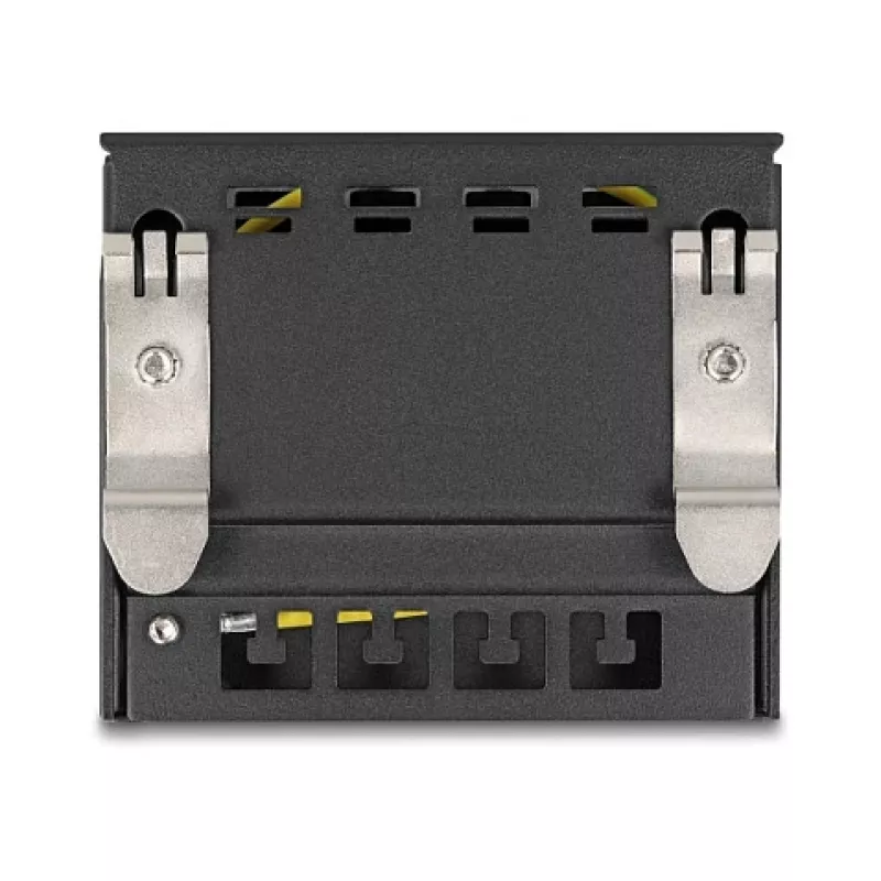 DELOCK Blindabdeckung 4-Port für Keystone-RJ-Module, schwarz, Metall – Tisch-/Wand-/Hutschienenmontage