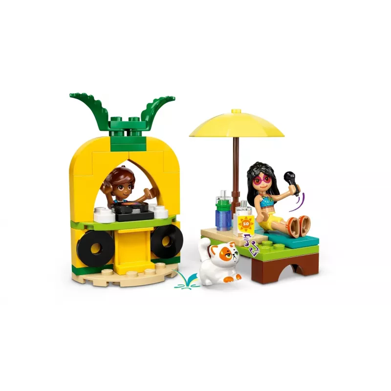 Konstruktionsspielzeug LEGO Friends Set 42658 Poolparty mit Einhorn und Flamingo, Figuren und Zubehör