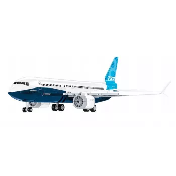 Bauset Cobi Boeing 737-8 — 340 Teile, empfohlenes Alter 7+, blau und weiß