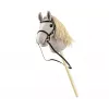 Plüsch-Steckenpferd Milly Mally 6626 Hellgrau – milly mally Kuscheltier, Steckenpferd zum Reiten