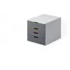 Schubladeneinheit Durable VARICOLOR Grau Kunststoff 4 Schubladen