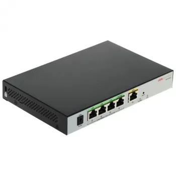 Hikvision DS-3WG105GP-SI kabelgebundener Router Fast Ethernet, Gigabit Ethernet Schwarz, Grau