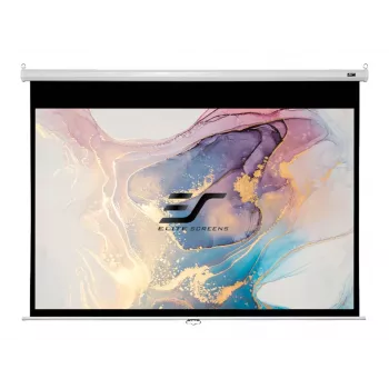 Elite Screens | Manual Series | M100XWH | Diagonale 100 Zoll | 16:9 | Sichtbare Bildbreite (B) 221 cm | Weiß