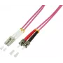 Logilink - Patch-Cable - LC Multi-Mode (M) to ST multi-mode (M) - 5 m - Fibre Optic - 50/125 micrometre - OM4 - Halogen-Free - heather violet (FP4LT05)
