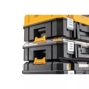 Werkzeug-Aufbewahrungskoffer DeWalt DWST83344-1, wasserdicht, gelb, 440×183×332 mm, 2 Griffe, abschließbar