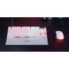 Mechanische TKL-Gaming-Tastatur STEELSERIES Apex Pro TKL Gen 3 Weiß — US-Layout, RGB, einstellbare Schalter