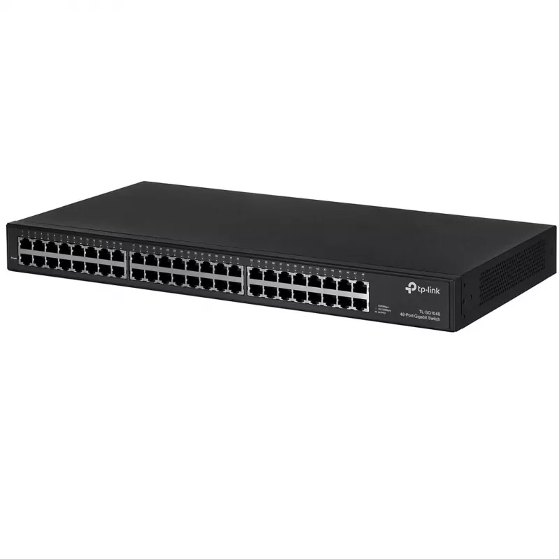 TP-Link TL-SG1048 Unmanaged Gigabit Ethernet (10/100/1000) 1U Schwarz
