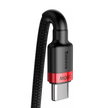 Baseus Cafule PD2.0 100W Flash-Charging USB-auf-Typ-C-Kabel (20V 5A) 2m Rot+Schwarz