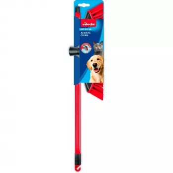 Besen VILEDA Pet Pro ALWAYS CLEAN mit ergonomischem roten Griff, Leichtbauweise