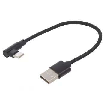 Kabel USB 2.0 auf USB-C abgewinkelt / CC-USB2-AMCML-0,2M GEMBIRD