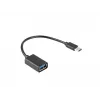USB-Kabel Lanberg AD-OTG-UC-01 0,15 m USB 2.0 USB A USB C Schwarz