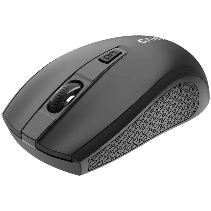 CANYON MW-7, 2,4 GHz kabellose Maus, 6 Tasten, DPI 800/1200/1600, mit 1 AA-Batterie, Größe 110*60*37 mm, 58 g, schwarz