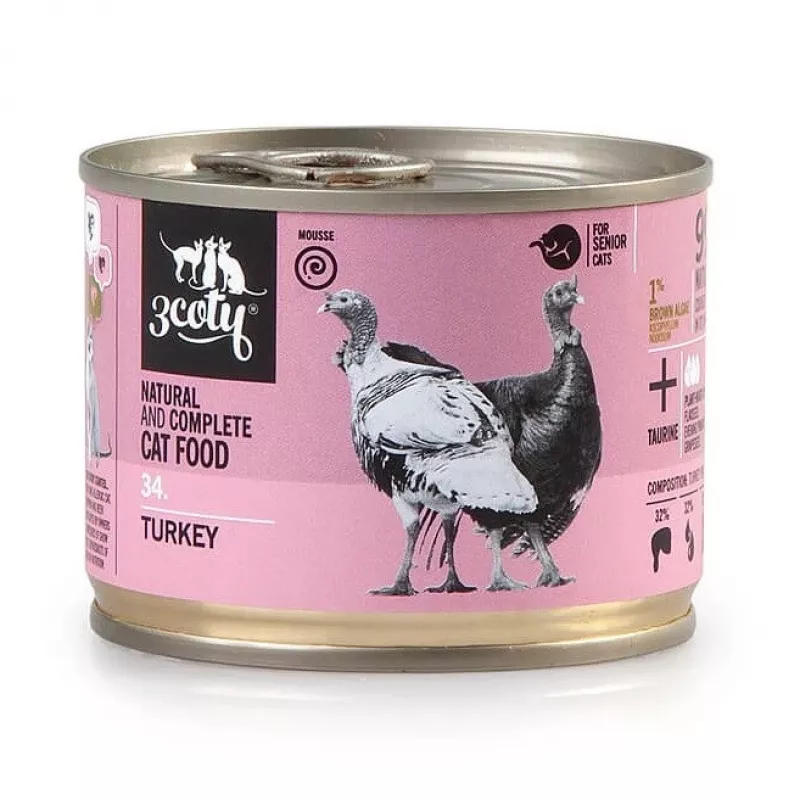 3COTY 34. Türkei Senior - Nassfutter für Katzen - 180g