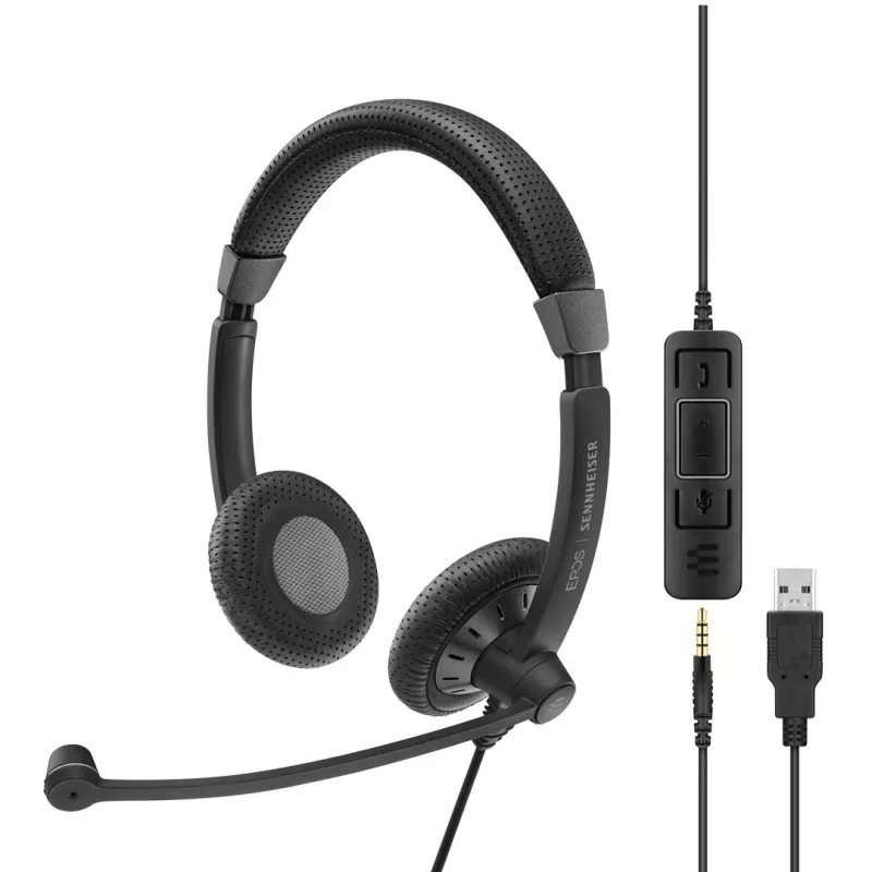 EPOS | SENNHEISER IMPACT SC 75 USB MS Headset Kabelgebundenes Kopfband Konnektivität/Musik USB Typ-A Schwarz