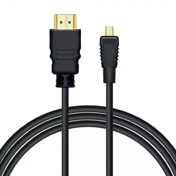Savio CL-40/M HDMI (M) - micro HDMI (M) Kabel mit Ethernet, 2m, Schwarz