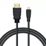 Savio CL-40/M HDMI (M) - micro HDMI (M) Kabel mit Ethernet, 2m, Schwarz
