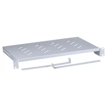 Rack shelf LANBERG AK-1004-S — 1U 19 Zoll grau, 483 mm Breite, 300 mm Tiefe, 25 kg Kapazität
