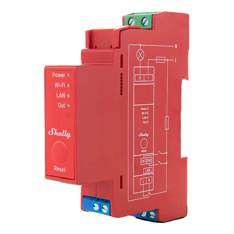 Halbleiterrelais Shelly Pro 1PM Pink 16A 110-240V