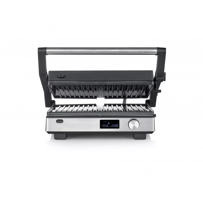 Kontaktgrill Severin KG 2380 Schwarz Silber 2000W Edelstahl
