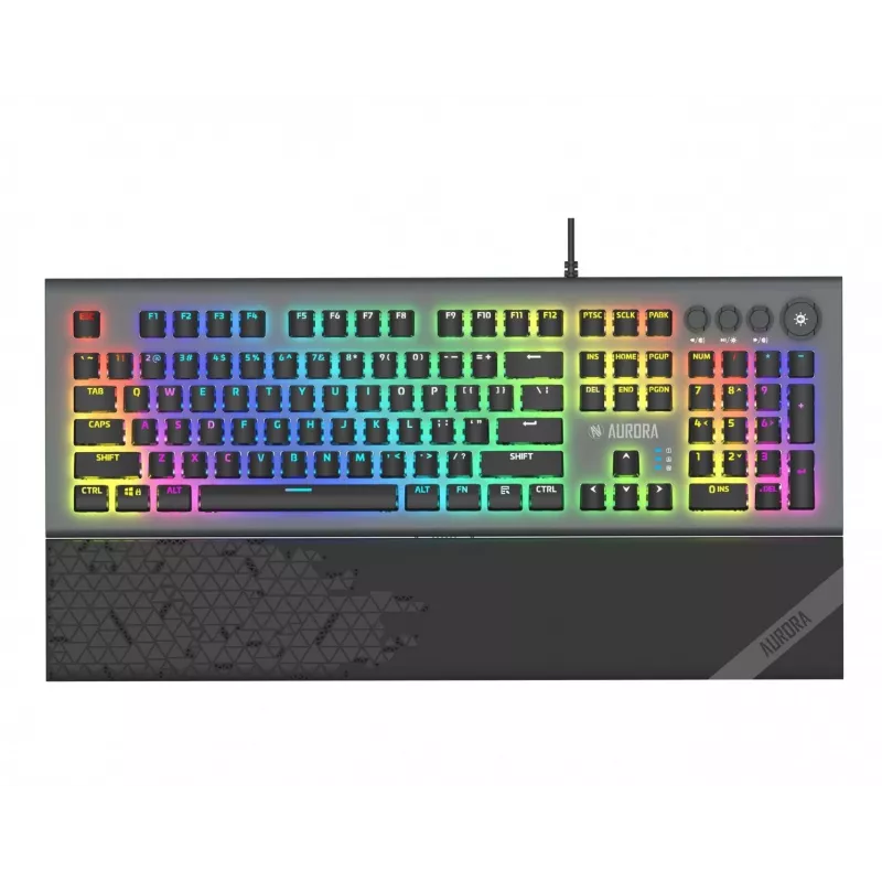 iBox Aurora K-5 Tastatur USB QWERTY Silber