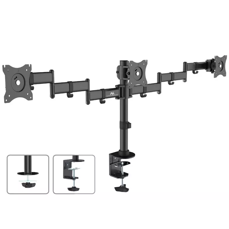 Monitor-Tischhalterung MACLEAN MC-691 für 3 Monitore – höhenverstellbar und neigbar