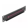 LWL-Patchpanel DeLOCK 10 Zoll 12 Port SC Simplex Violett 1U Schwarz