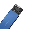 SSD-Gehäuse QOLTEC 51832 — externes M.2 SATA, USB 3.0, bis zu 2 TB, blau, unterstützt 30-mm-Laufwerke, 4 Steckplätze