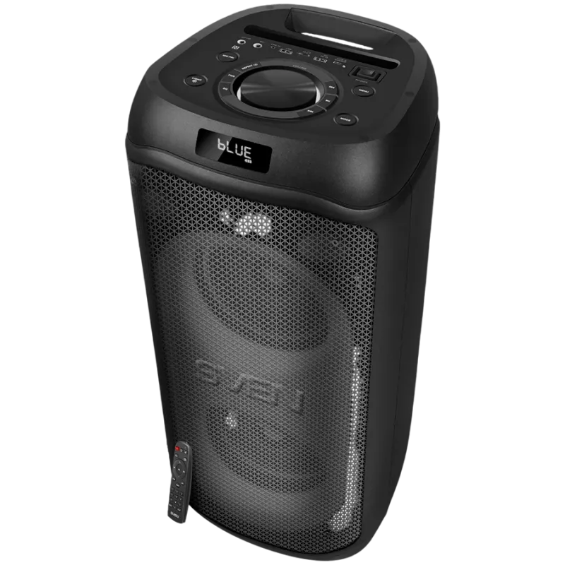Lautsprecher SVEN PS-1050, schwarz (200W, TWS, Bluetooth, FM, USB, microSD, LED-Display, 7200mAh)