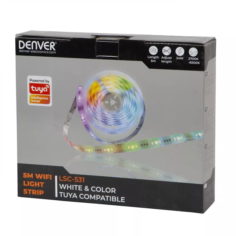 DENVER LSC-531 Lichtleiste 24W 2700-6500K RGB/Warmweiß/Kaltweiß Licht