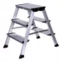 Step stool Krause 126030 — aluminium 3-step, 65 cm max height, 6.1 kg, 500 mm width
