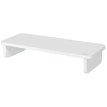 Monitorhalterung LEITZ Freestanding 64340001 — Tischständer für 61 cm (24 Zoll) Bildschirme, 20 kg Tragfähigkeit, höhenverstellbar, weiß