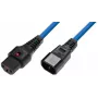 Microconnect MC-C13C14LOCK-0.5MB Netzkabel Blau 0,5 m C13-Kupplung C14-Kupplung