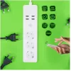 Tellur WiFi Smart-Steckdosenleiste mit 3 AC-Steckdosen und 4 USB-Ports (4A)