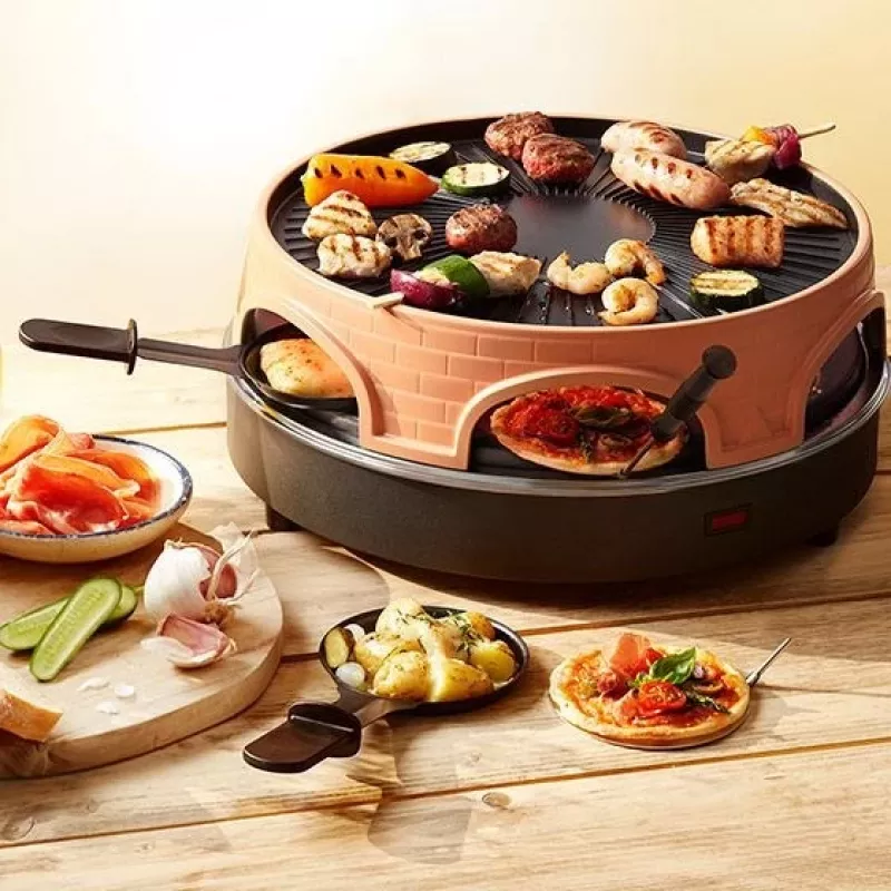 Emerio PO-113255.4 Raclettegrill 1500 W Schwarz, Braun